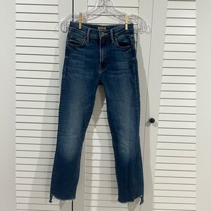 Mother Jeans The Insider Crop Step Fray in wash Sweet and Sassy size 24